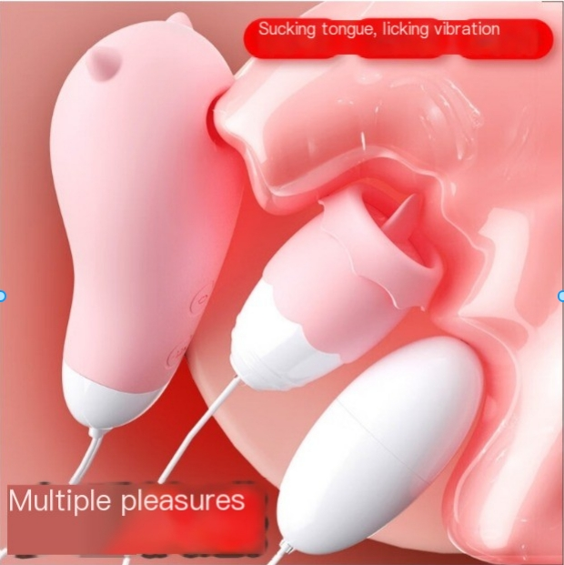 Clitoral Sucker, Private Tongue Licking, Egg, External Stimulating Sex Toys, Charging Model -3-Head Jumping Egg 9db_voghion.com