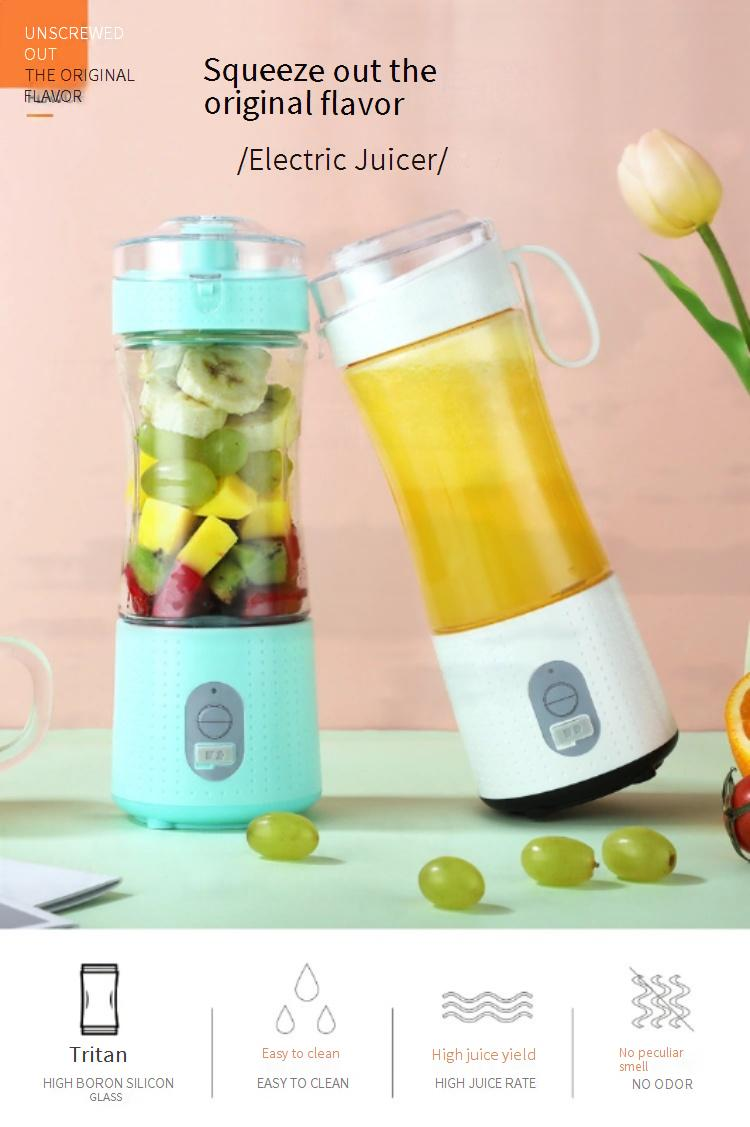Exprimidor eléctrico inalámbrico para electrodomésticos de cocina, mini exprimidor pequeño, exprimidor de carga, exprimidor portátil_voghion.com