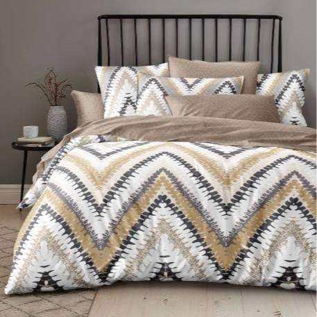 Conjunto de capa de edredom geométrico, conjunto de cama de 3 peças – tamanhos EUA/UE/AU (solteiro/queen/king size), macio e respirável, estilo lençol com elástico, decoração moderna para casa_voghion.com