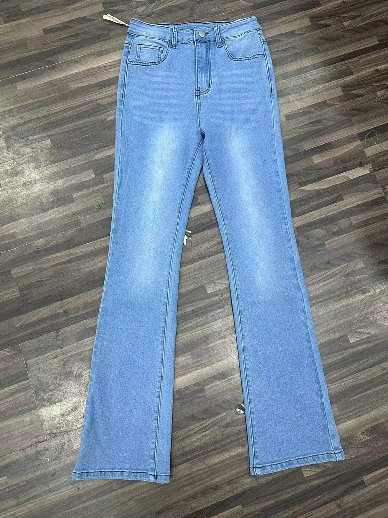Herenkleding Vintage-geïnspireerde flared jeans voor dames - Hoge taille stretch denim broek met retro design, comfortabele en stijlvolle casual broek_voghion.com
