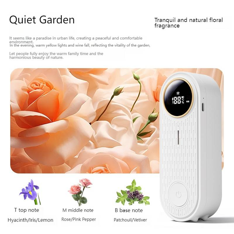 Diffuseur d'arômes intelligent - Désodorisant mural contrôlé par application pour la maison, la salle de bain et le bureau, autonomie de plus de 12 h, 1 000 mAh intégré, ultra silencieux (36 dB)_voghion.com