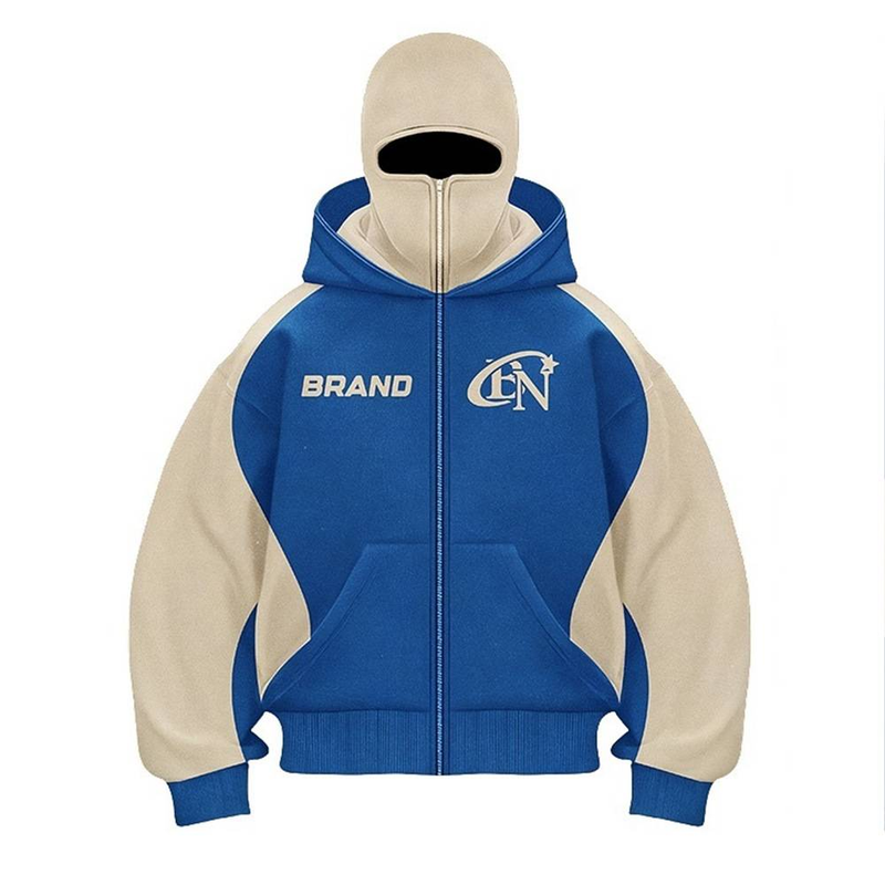 Herren-Hoodie mit Reißverschluss, doppelter Kapuze und Grafikdruck – Oversize-Sweatshirt im Streetwear-Stil, unverzichtbar für die Hip-Hop-Mode_voghion.com