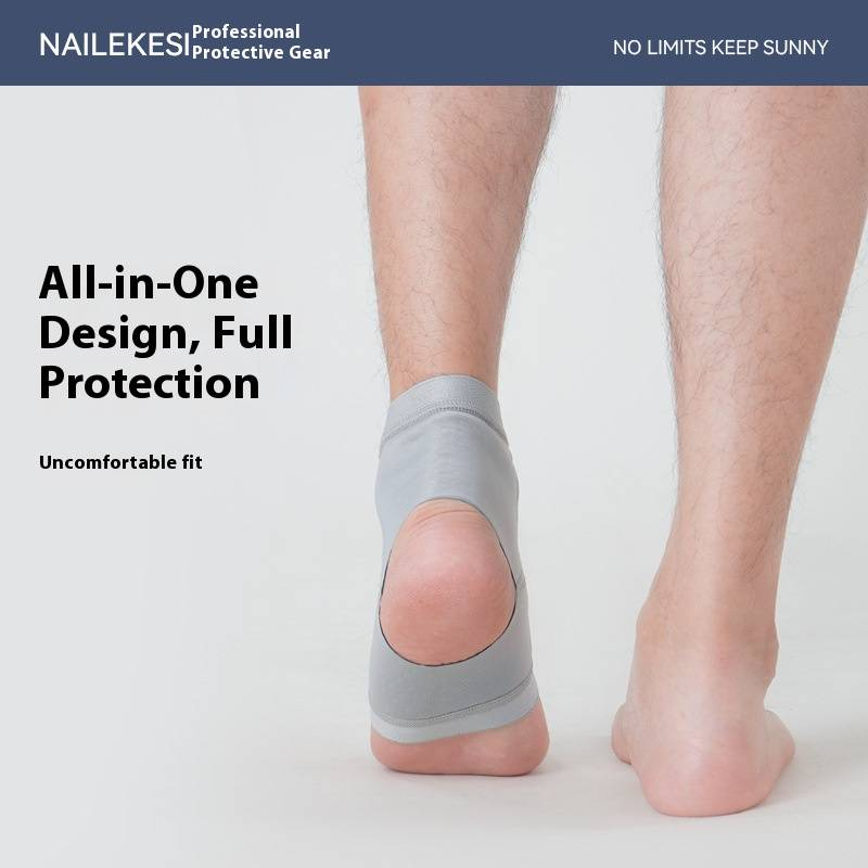 Nailisi Ankle Support Brace – Lightweight Breathable Sleeve For Basketball, Running & Tennis (S/M/L Sizes, Grey/Black)_voghion.com