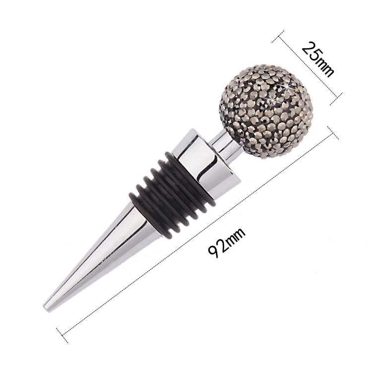 Crystal Ball Red Wine Stopper Metal Sealed Wine Cork_voghion.com