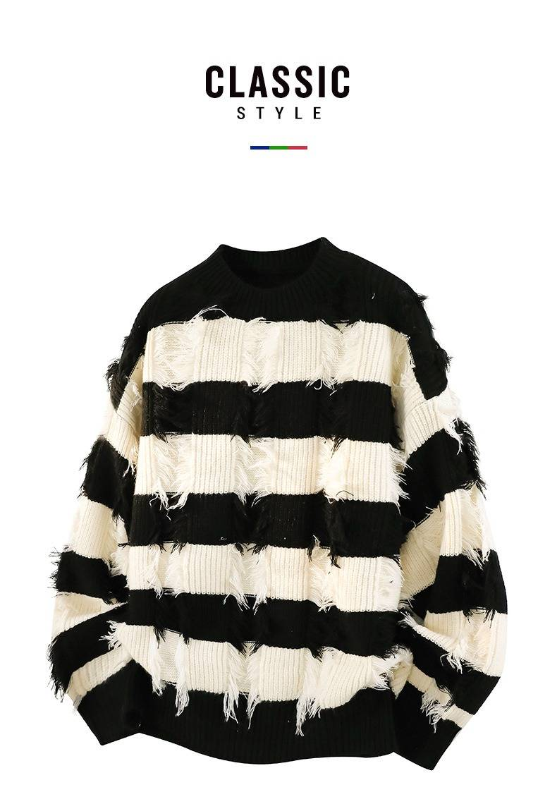 Men's Stylish Knit Sweater With Round Neck, Solid Color, Breathable Polyester, Casual Winter Wear (Black, White, Gray, M-3xl)_voghion.com