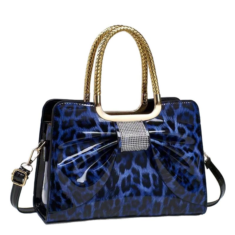 Borsa a tracolla in pelle lucida più venduta, elegante e semplice, con stampa leopardata, da donna, di alta qualità, con fiocco alla moda, 2025_voghion.com