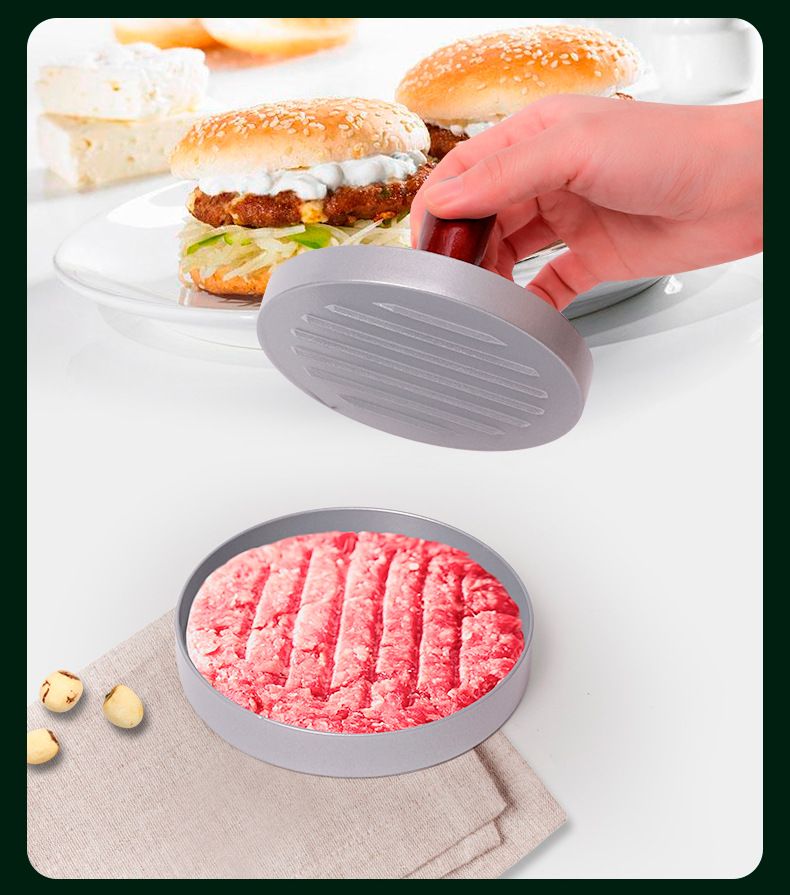 Pressa per hamburger di carne Pressa per hamburger rotonda Modello per hamburger di carne Stampo per riso per bambini Pressa per hamburger di manzo_voghion.com
