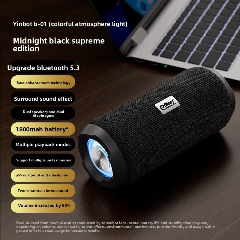 Wireless Bluetooth Speaker High Sound Quality Subwoofer Small Portable Outdoor Loud Volume Long Battery Life Home Use_voghion.com