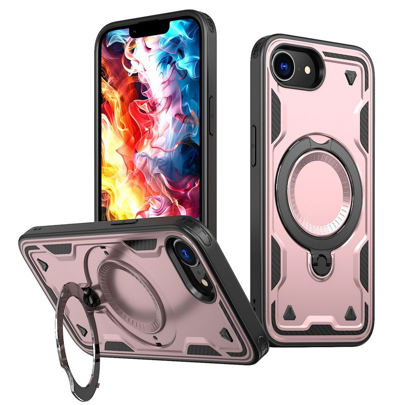 Custodia per telefono con carica wireless e magnete ad anello in metallo per iPhone 16E, 16 Max, 15, 14 + 13 Pro, 12, 11._voghion.com