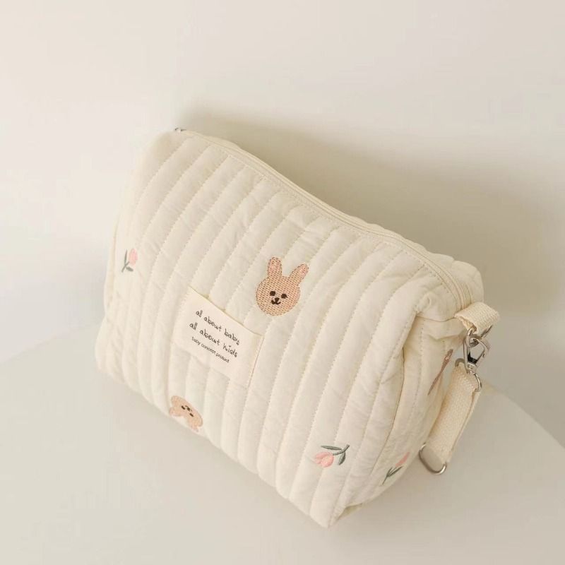 Portable Stroller Nappy Bag Quilted Baby Diaper Caddy Organizer Embroidered Mommy Bags Babies Accessories Changing Bag Storage_voghion.com