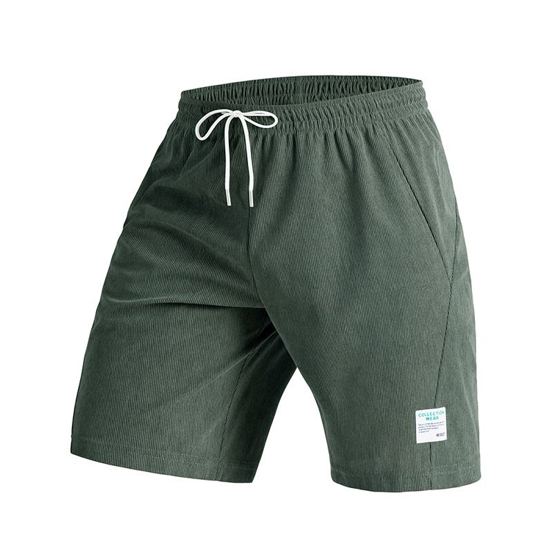 Sommer Neue schmal geschnittene Cord-Strandhose für Herren, locker geschnittene amerikanische Freizeitsporthose für Oberbekleidung_voghion.com