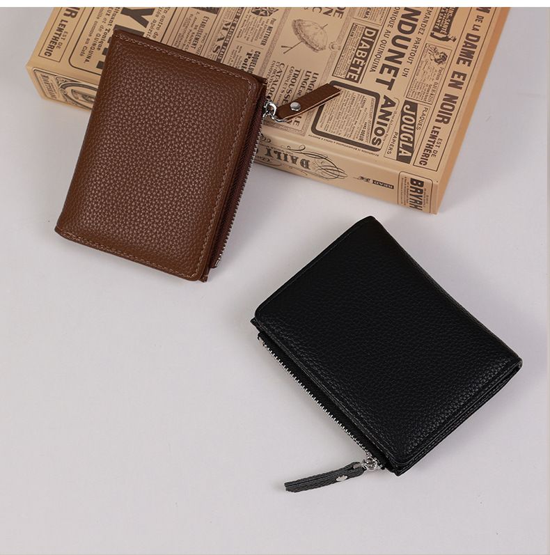 Fashion Ultra thin Short Wallet Large Capacity Women's Japanese Coin Wallet Zipper Coin Purse Card Holder_voghion.com