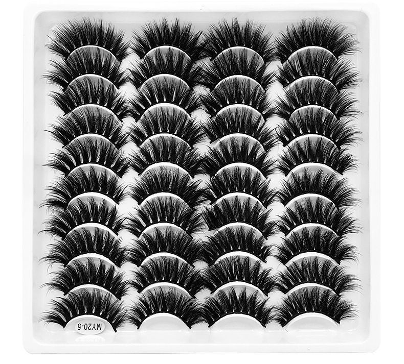 European and American double eyelids fluffy and thick curly mink hair false eyelashes thickened not easy to lose eyelashes_voghion.com