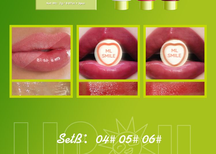 Makeup Pressed Set Solid Glossy Gloss Mirror Glaze Balm Lipstick Lip Oil_voghion.com