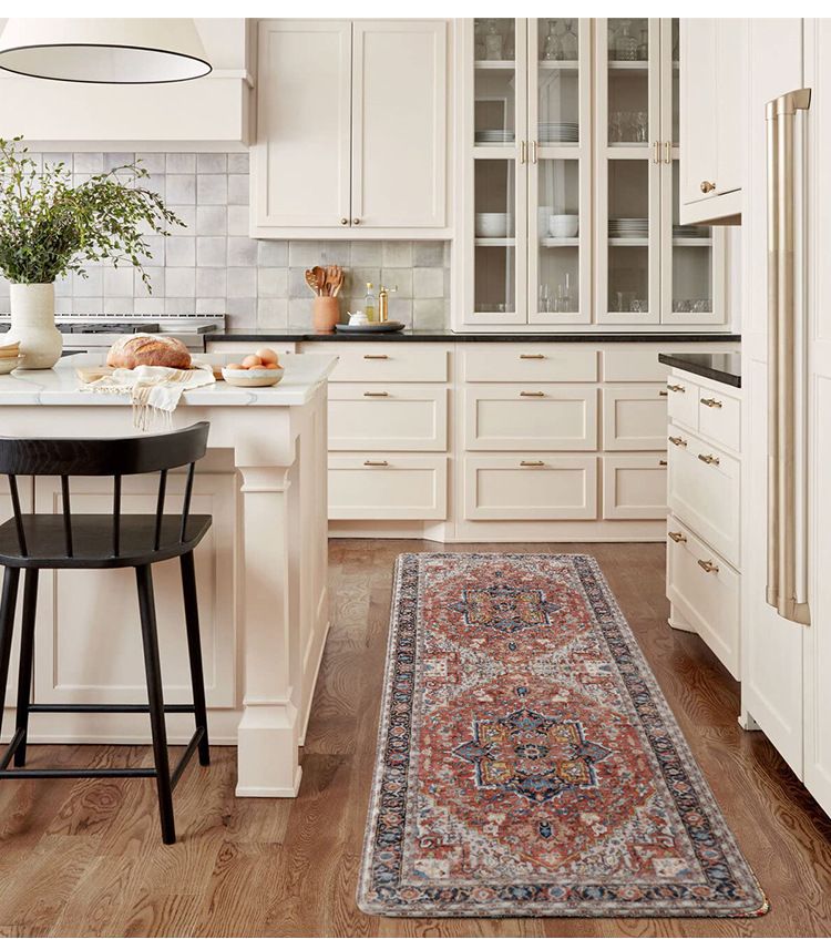 Hausgarten 60X180 Fußmatte für die Veranda mit Flaggenstreifen, rutschfest, für Küche, Restaurant, rechteckig, im persischen Stil, für den Balkon_voghion.com