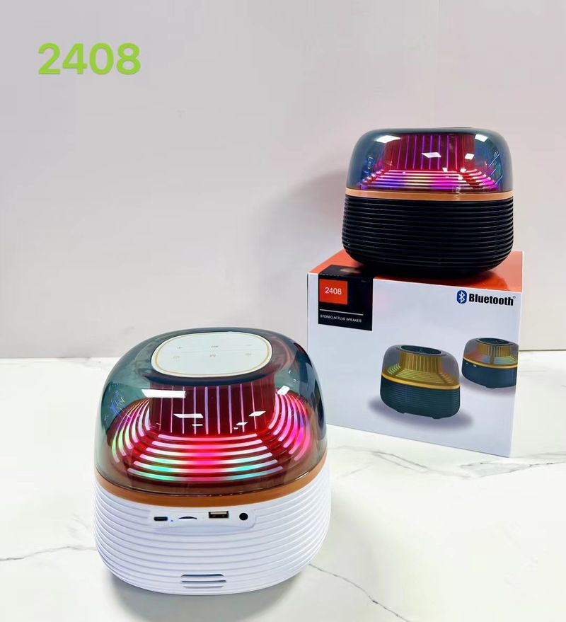 Νέο 2408 Bluetooth διαφανές γυαλί εξωτερική φορητή ασύρματη κάρτα εισαγωγής υπογούφερ επιφάνειας εργασίας μίνι ηχείο_voghion.com