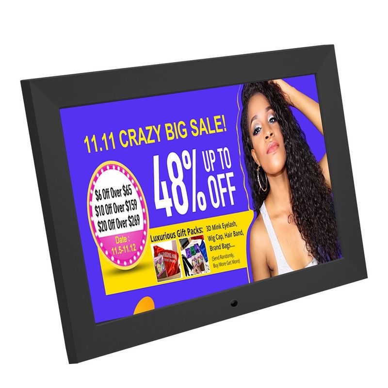 10.1 Inch 1280 * 800 IPS HD Digital Photo Frame Electronic Album Picture Music Movie Clock With Remote Control_voghion.com
