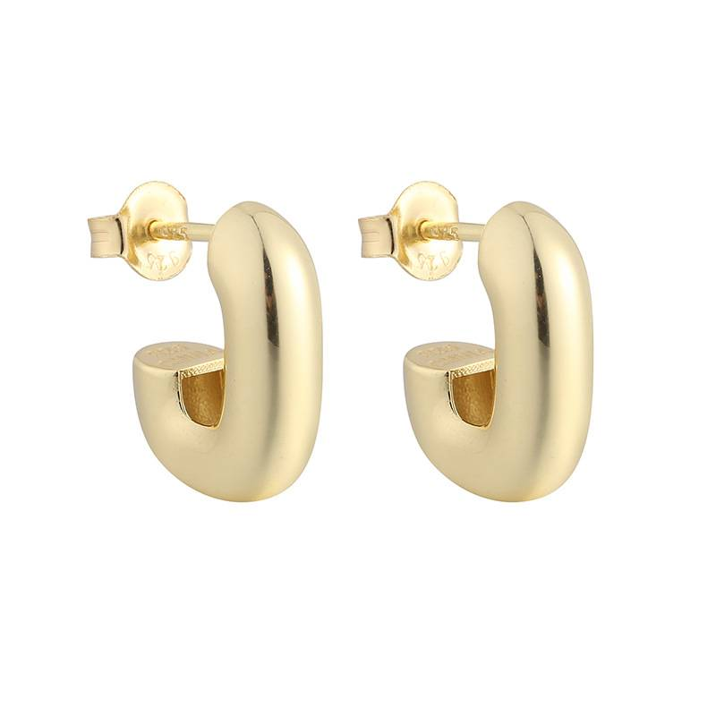 Personalità esagerata semi circolare orecchini cavi alla moda temperamento metallo retrò orecchini cerchio orecchini da donna_voghion.com