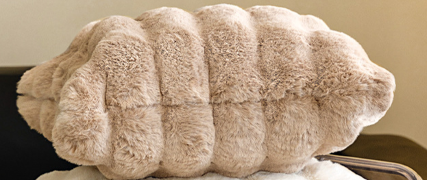 Reine Farbe Kaninchen Fleece Sofa Wohnzimmer Kissen Verdickt Sofa Kissen Zurück Kissen Dekoration_voghion.com