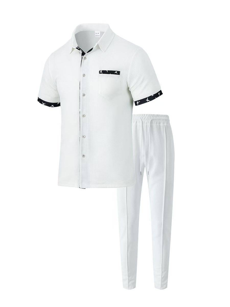 Summer Men's New Short-sleeved Trousers Two-piece Sports Fashion Leisure Suit_voghion.com