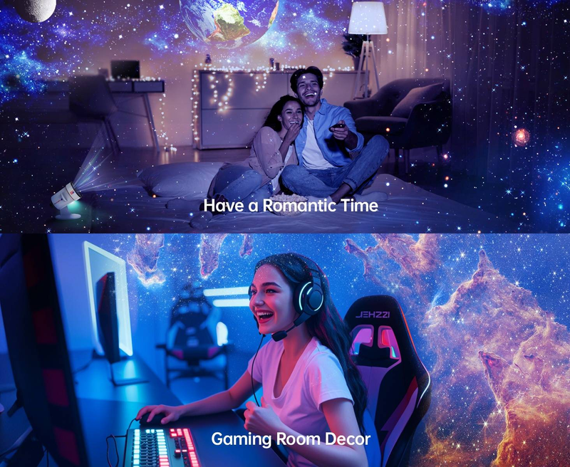 8th Galaxy Projector: HD Galaxy Planetarium For Bedroom, Wider Projection, 7-Color Night Light, 360° Rotating Nebula, Timer - Ideal For Kids Gifts_voghion.com