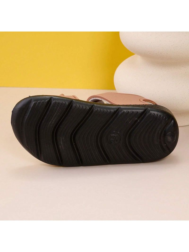 Summer Baby Comfortable, Fashionable, Casual, Lightweight, Trendy, Cute Brown Teddy Bear Flat Sandals_voghion.com