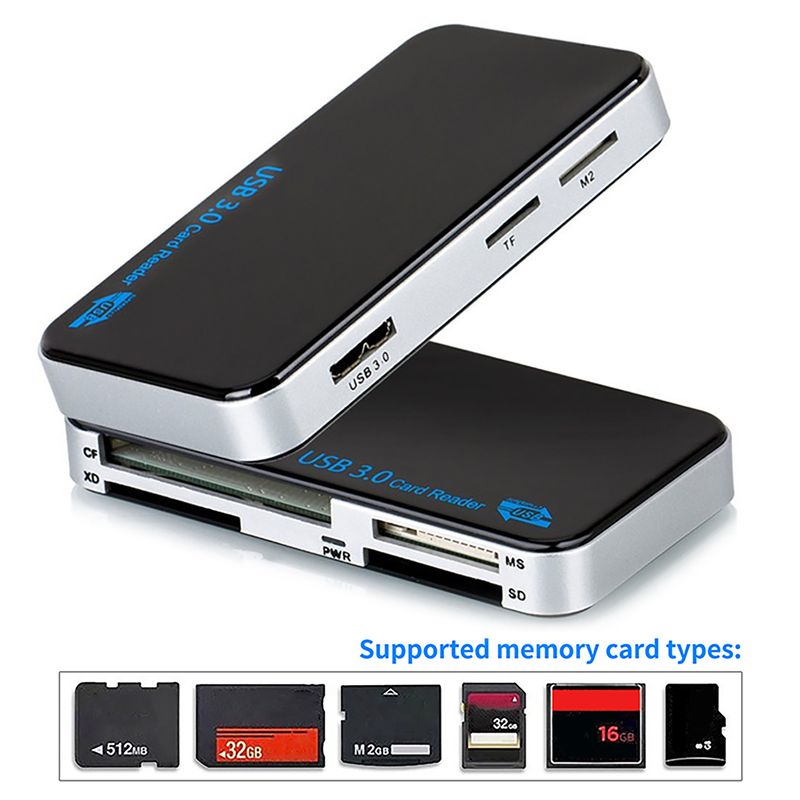 Xinweiqing Speicher Hochgeschwindigkeitsübertragung Multifunktionaler Hot Swap All-in-1 Mini MS CF M2 Exnal Kartenleser für_voghion.com