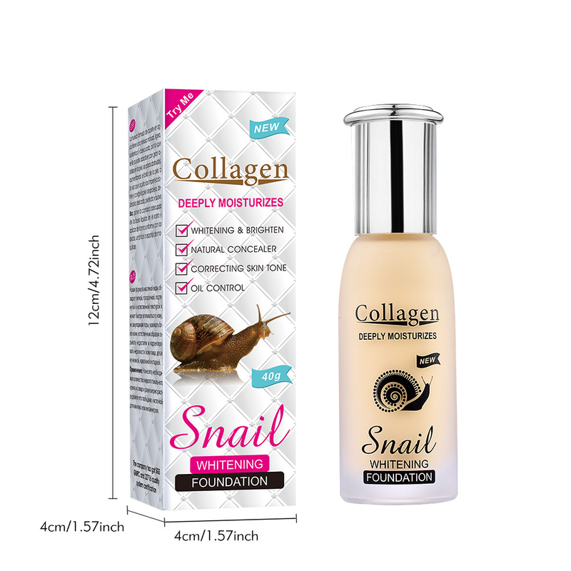 Peimei Flüssiggrundierung SnailCollagen Whitening Concealer Foundation_voghion.com