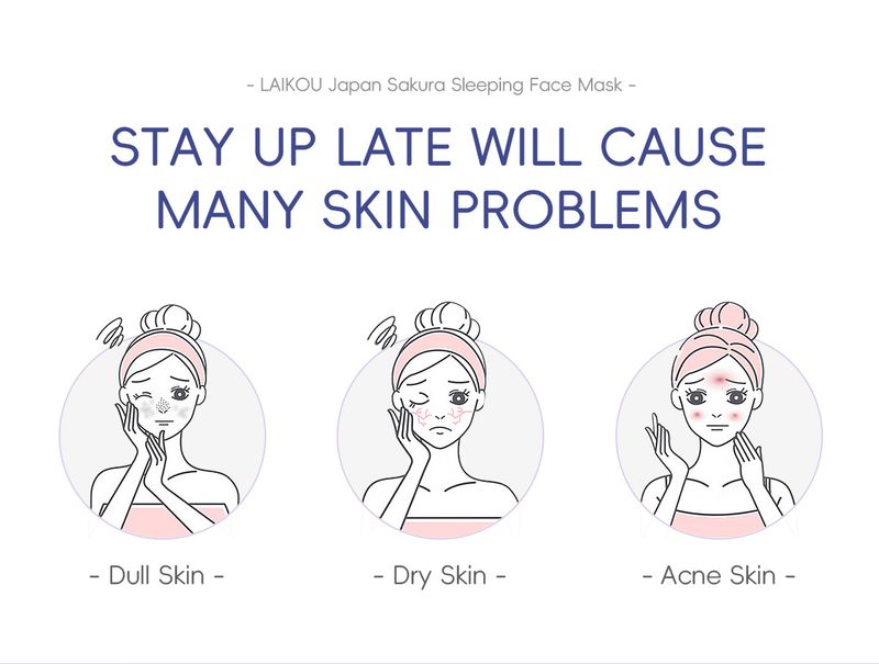 Maschera da notte Laico Sakura, confezione da 1 pezzo, 3 g, prodotti idratanti e idratanti per la cura della pelle_voghion.com