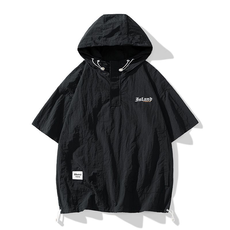 Unschlagbare Qualität 2025 Sommer Neue Ins Große Einfarbige Kapuze Paar Sonnenschutz Männer, Lose Gedruckt Haut Kleidung Für Männer_voghion.com