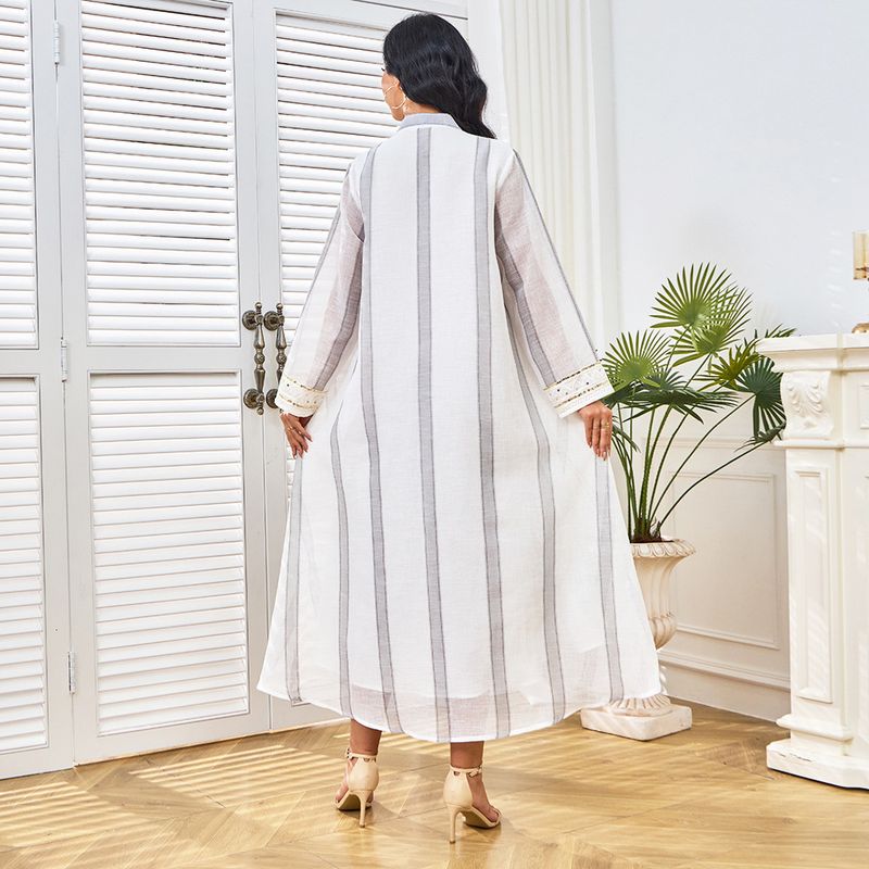 Saudi Arabian Clothing Bead Embroidered Muslim Evening Dress Women's Wear_voghion.com