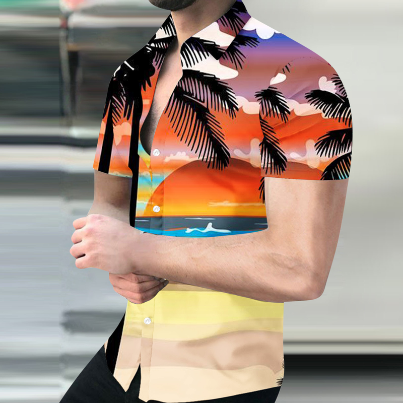 Poletna nova moška majica s kratkimi rokavi s 3D digitalnim tiskom in večjo velikostjo za prosti čas_voghion.com