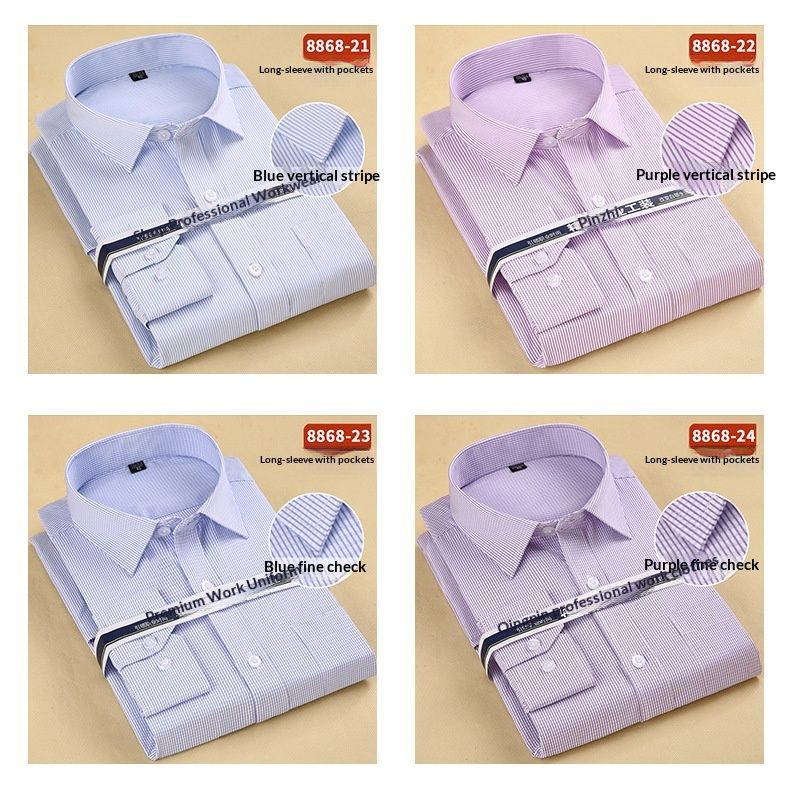 Chemise blanche à manches longues unie pour homme, collection printemps-automne haut de gamme Cove, vêtements de travail professionnels pour femmes et hommes._voghion.com