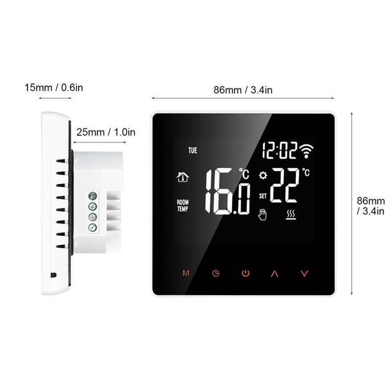 Thermostat intelligent Tuya WiFi, télécommande de température pour chaudière à eau/gaz électrique ou de chauffage, compatible avec Google_voghion.com