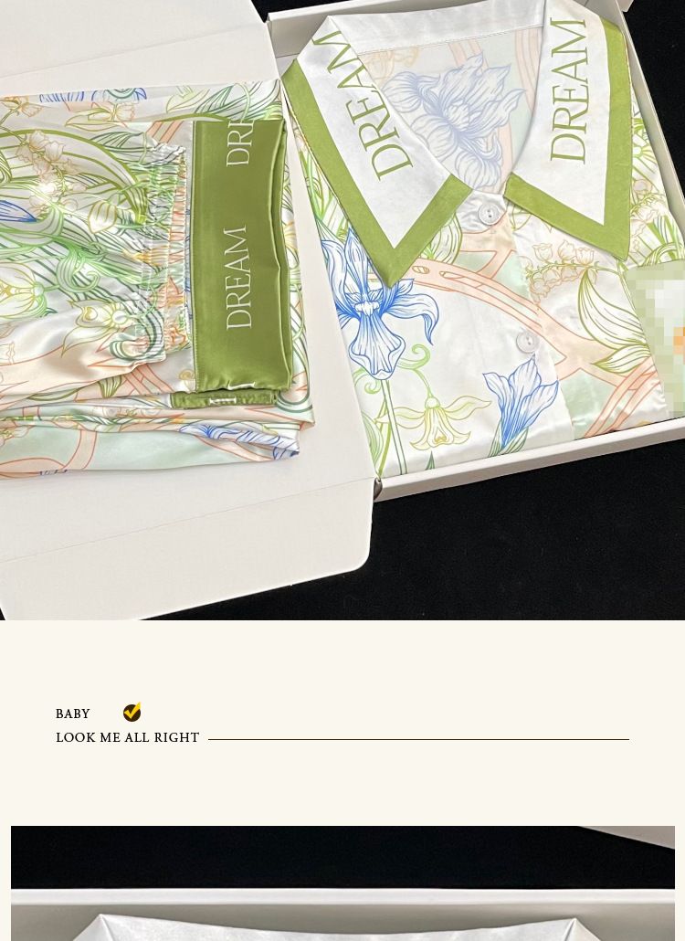 Damen Nachtwäsche Frühling und Sommer Neue Langarmhosen Pyjamas Weibliche Internet-Berühmtheit Leichte Luxus-Freizeitsimulation Seide Heimkleidung_voghion.com