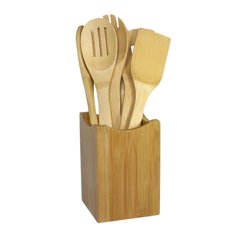 Oceanstar 7 Piece Bamboo Cooking Utensil Set_voghion.com