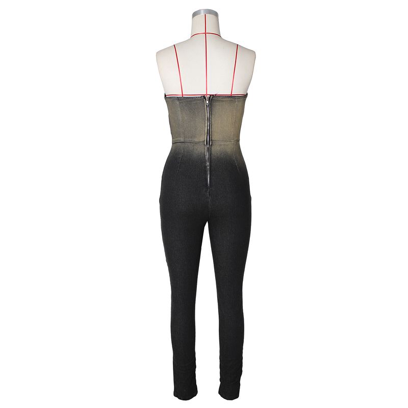 Odzież damska e-commerce seksowny ins tuba top gradient obcisły elastyczny denim kombinezon_voghion.com