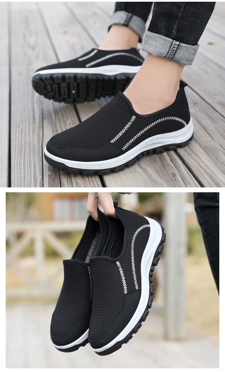 Die beliebtesten atmungsaktiven Herrenschuhe mit weicher Sohle, leicht, einfach und vielseitig, Mesh-Freizeitschuhe, Student Solid_voghion.com