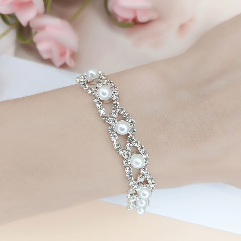 Elegant 3-Piece Pearl Jewelry Set - Necklace, Earrings & Bracelet For Wedding_voghion.com