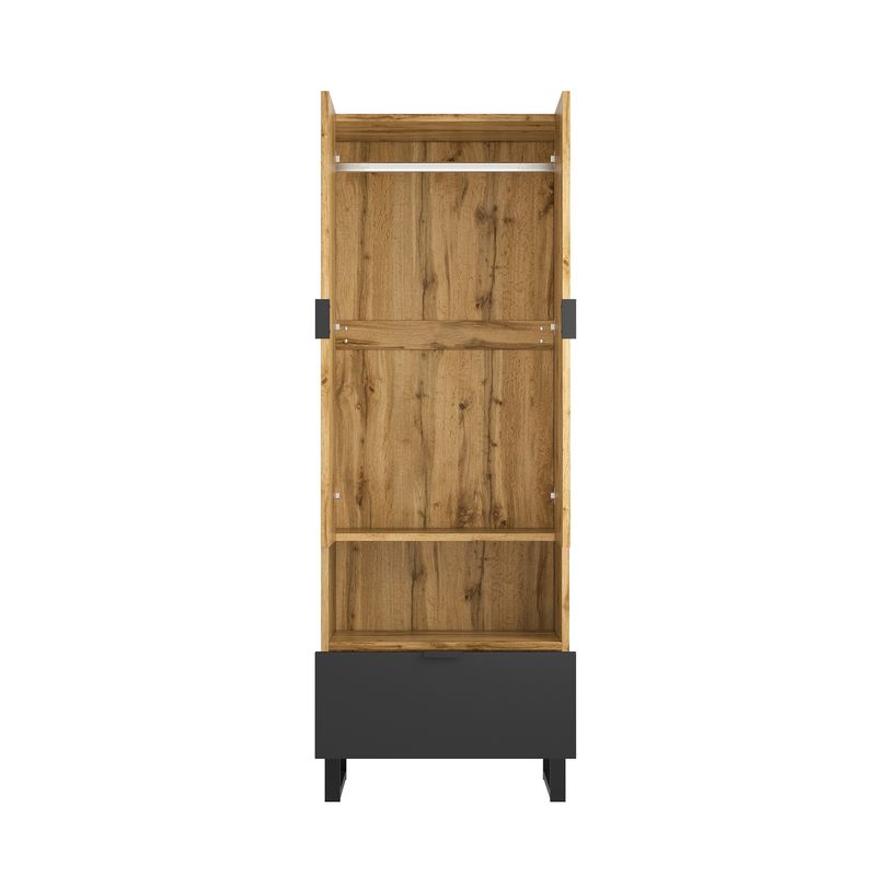 Ensemble Garderoben avec banc à chaussures et coussin, accessoires suspendus à l'avant, tiroirs et étagères réglables_voghion.com