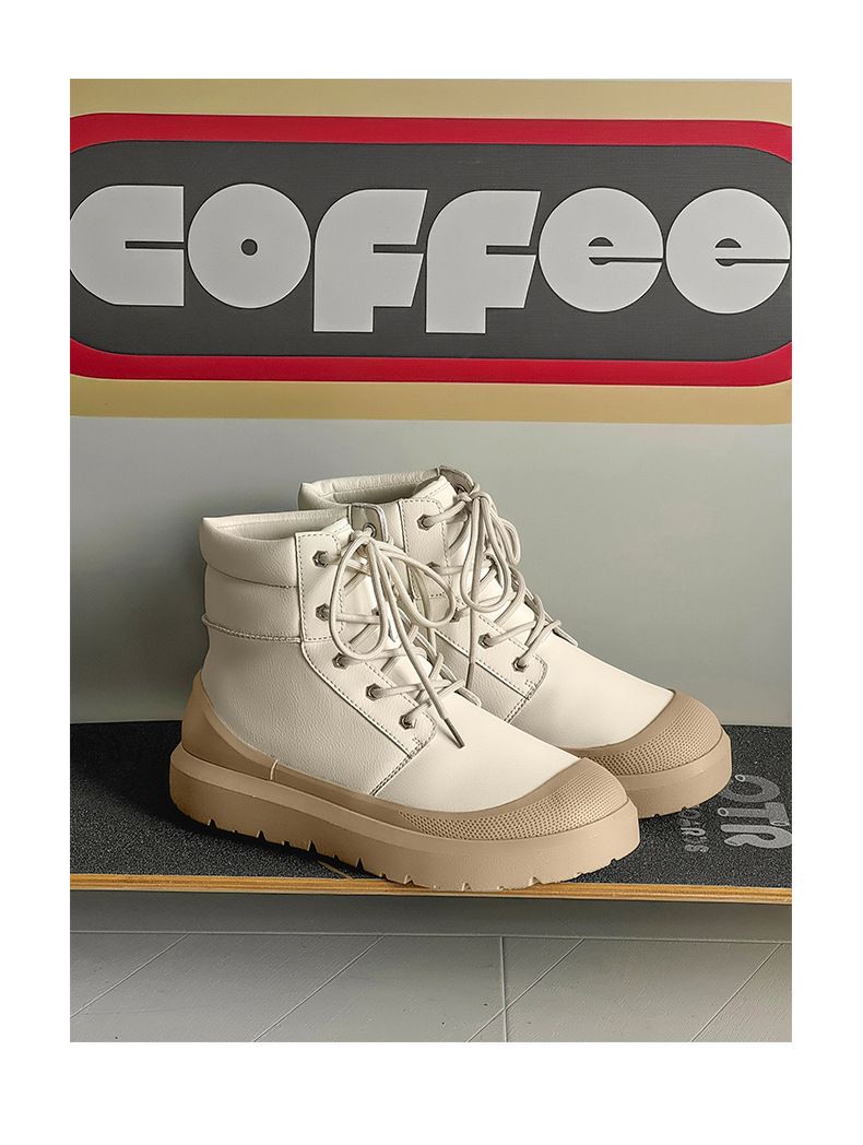 Unisex Winter Boots With Faux Fur Lining, Waterproof & Slip-Resistant, Comfortable Thick-Soled Casual Shoes For Men And Women_voghion.com