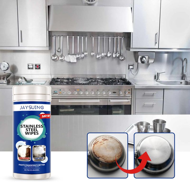 Jaysuing roestvrijstalen doekjes, keukenkraan, gootsteen, roestvrij staal, metaal, verwijder watervlekken en vuil, doekjes_voghion.com