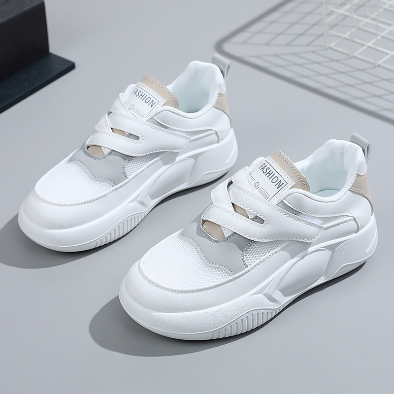 K8618 New Mesh Breathable Board Women's 2023 Spring And Summer Casual All-match Ins Sports Shoes Heightened Thick_voghion.com