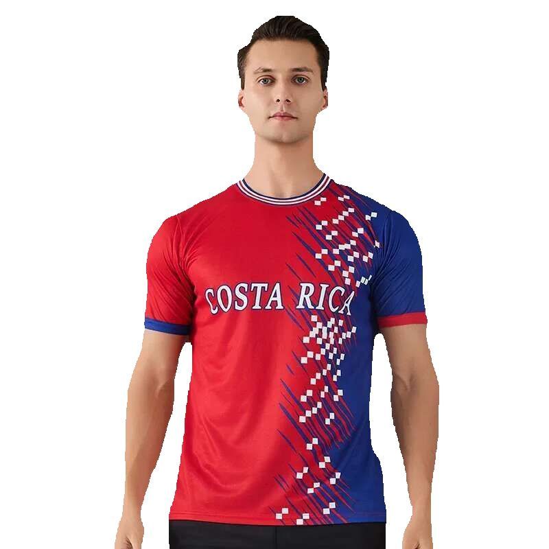 Das neueste kurzärmlige Fußballtrikot für den American Cup in Costa Rica, Großhandel, schnelltrocknende Fußballbekleidung für den täglichen Gebrauch_voghion.com