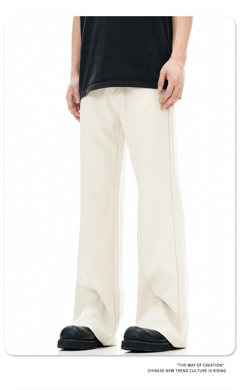 Slim Fit Schlaghose für Damen und Herren – Klassischer Cleanfit-Stil, leichtes Polyester, bequeme und elegante Freizeithose_voghion.com