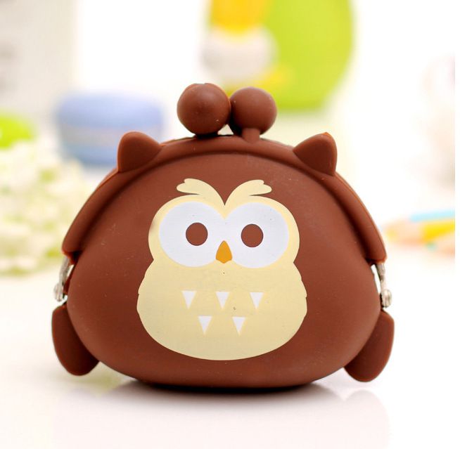 Portamonete in silicone con gufo, creativo coreano, piccolo portamonete con chiave, in silicone, a forma di cartone animato, per la casa_voghion.com