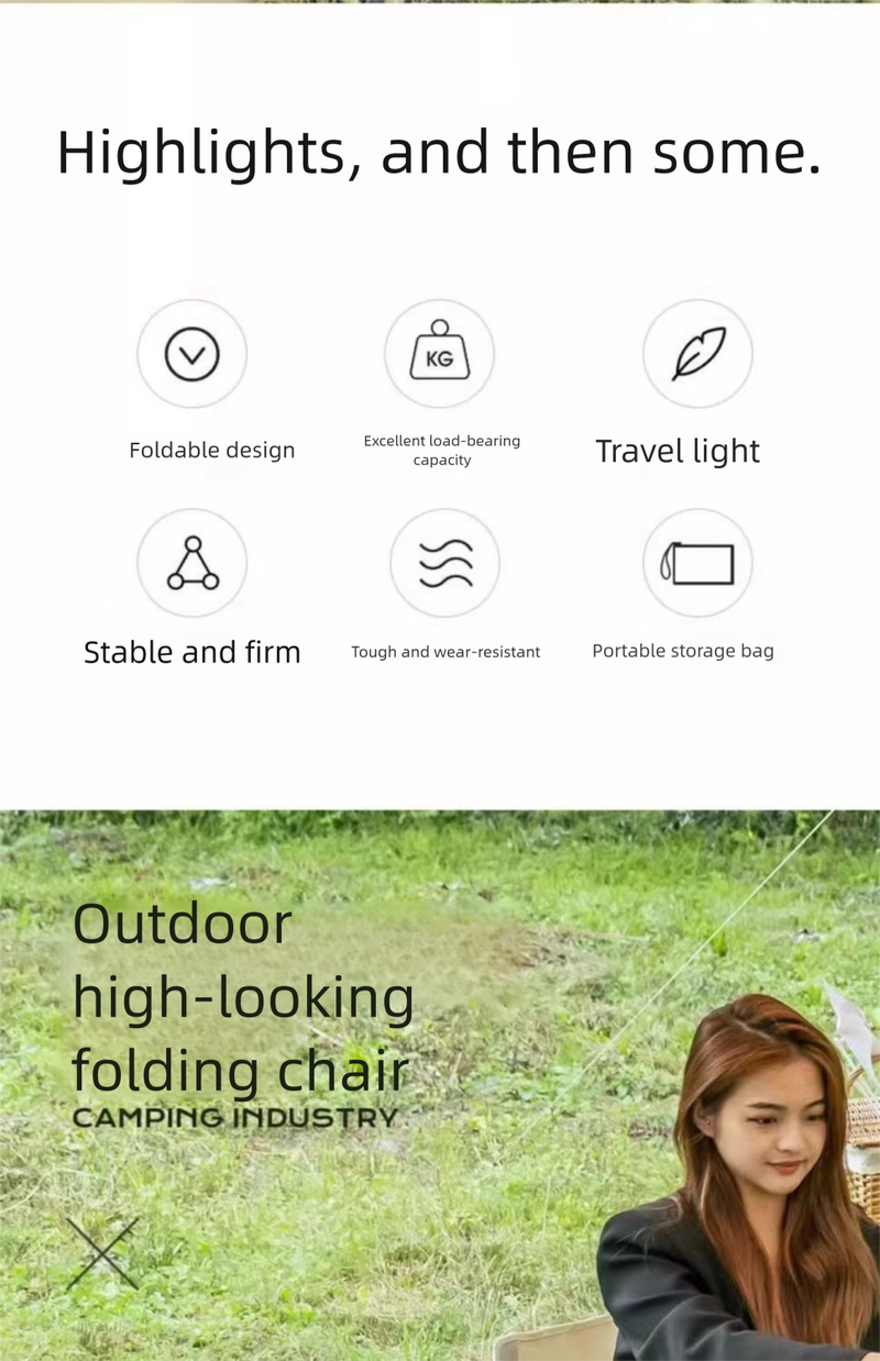 Outdoor Folding Chair, Portable Stool With Backrest, Camping Equipment, Fishing Stool, Sketching Chair For Art Students, Folding Stool_voghion.com