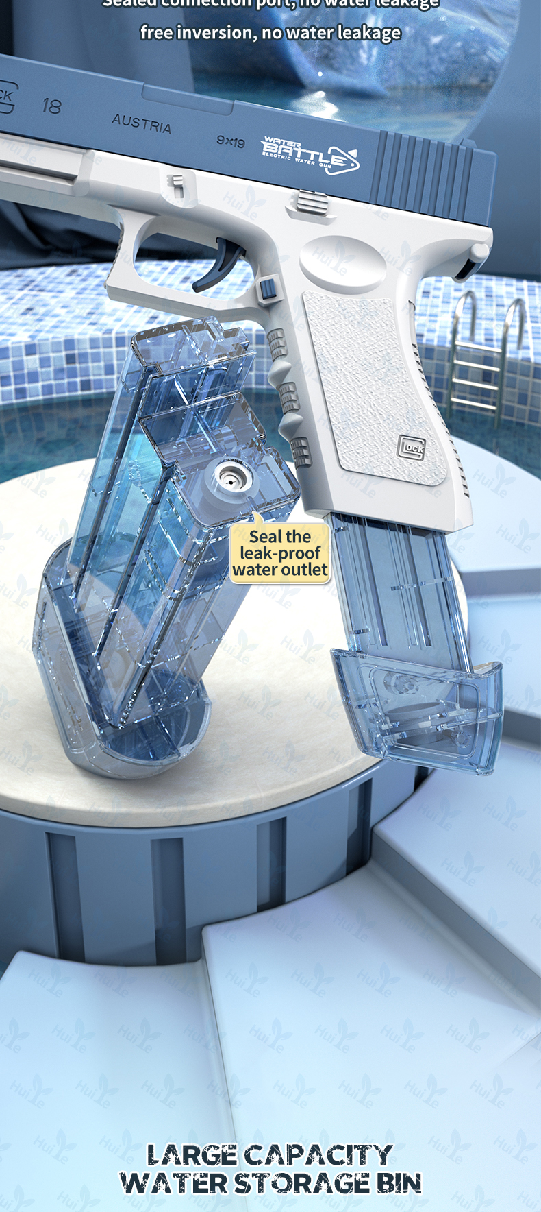 Glock Gun Speelgoed Outdoor Lange afstand Schieten Games Afvuren Waterpistool Speelgoed Geschenken Sterke Macht Waterdicht Realistisch Elektrisch Pistool Speelgoed Voor Kinderen Jongens Meisjes_voghion.com