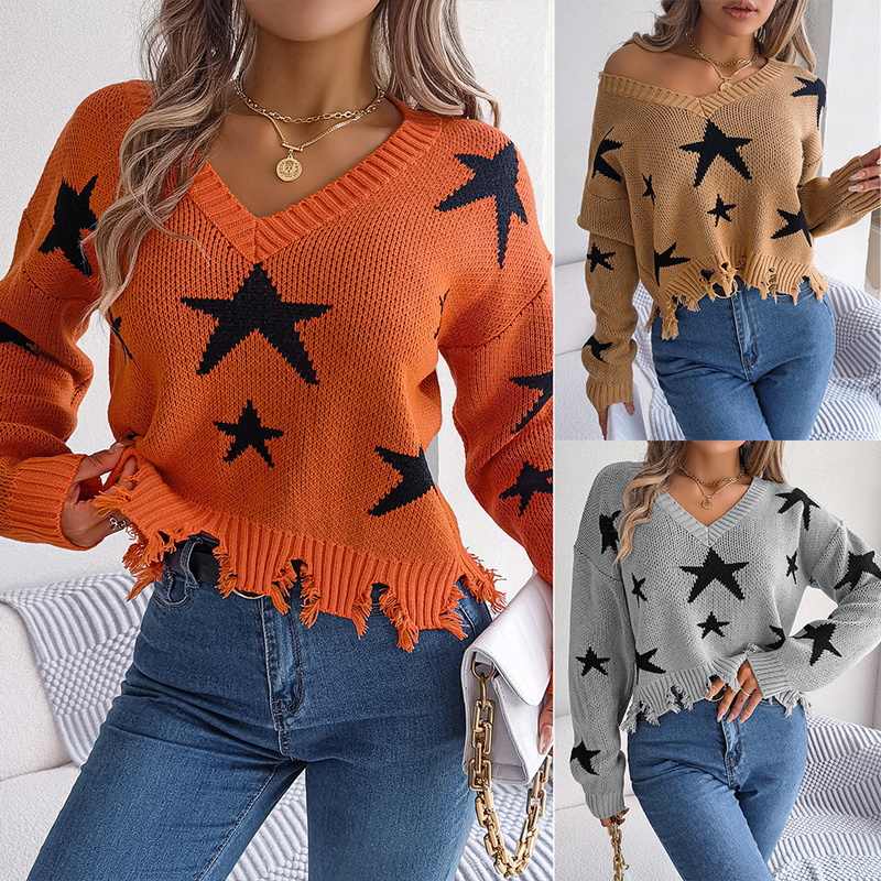 Women's 2023 Winter Sweaters Oversized Turtleneck Long Sleeve Chunky Knitted Tunic Pullover Tops_voghion.com