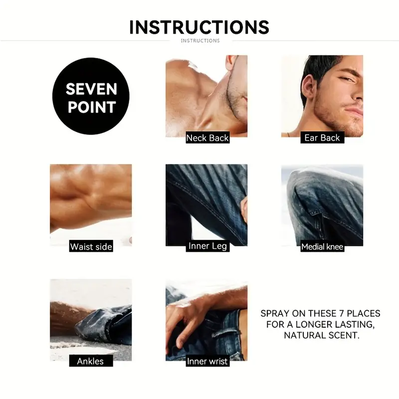 Ocean Pheromones Eau de Toilette Spray für Männer, anhaltender leichter Duft, frisches natürliches Kölnisch Wasser, für Verabredungen, Partys, das beste Parfümgeschenk für Männer_voghion.com